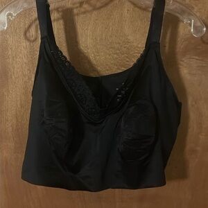 Black size 44, ruby ribbon lace bra